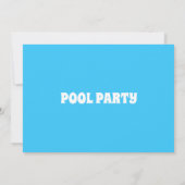 Het meisje en de pinguïn's pool party kaart (Achterkant)