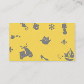 Het meisje en haar laptop visitekaartje (Achterkant)