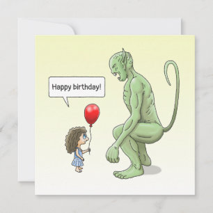 Het Meisje & Goblin Verjaardagskaart Kaart