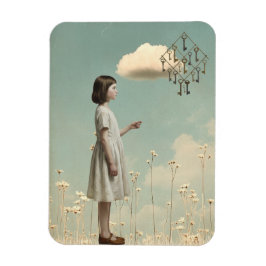 Het meisje & haar sleutelklauw | Surreal sprookjes Magneet