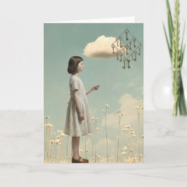 Het meisje & haar sleutelkloter | Surreal sprookje Kaart