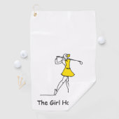 Het meisje heeft drive, golfhanddoek (Insitu)