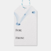 Het meisje in de Wildflowers Sketch Cadeaulabel (Achterkant)