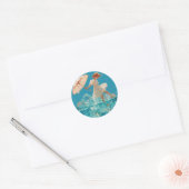 Het meisje in het glas ronde sticker (Envelop)