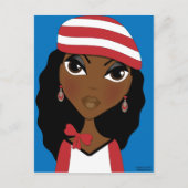 Het meisje in het Pet Briefkaart (Voorkant)