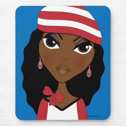 Het meisje in het Pet Mousepad Muismat (Voorkant)