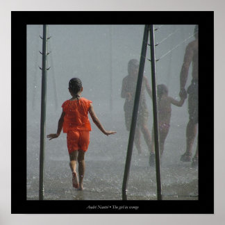 Het meisje in het sinaasappel poster