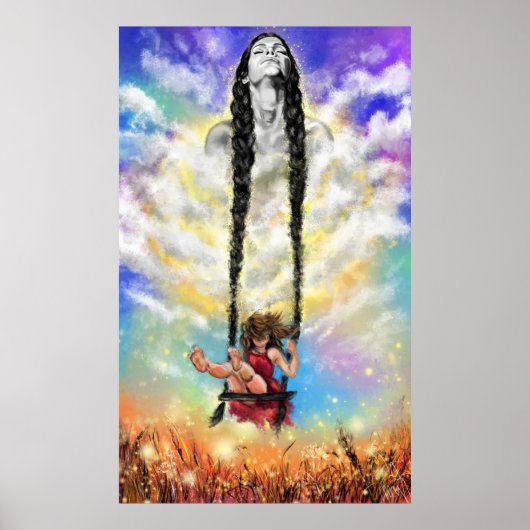Het meisje in mijn Poster - voelen - schilderkunst (Voorkant)