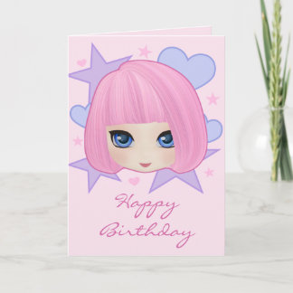 Het Meisje Marianne Birthday Card van Girly Kaart
