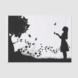 Het meisje met Butterflies ontkoppelen Tissuepapier