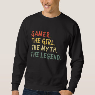 Het meisje met de borst de mythe en het gamer-meis trui