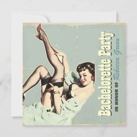 het meisje met de lingerie van het bachelorette - kaart (Voorkant)