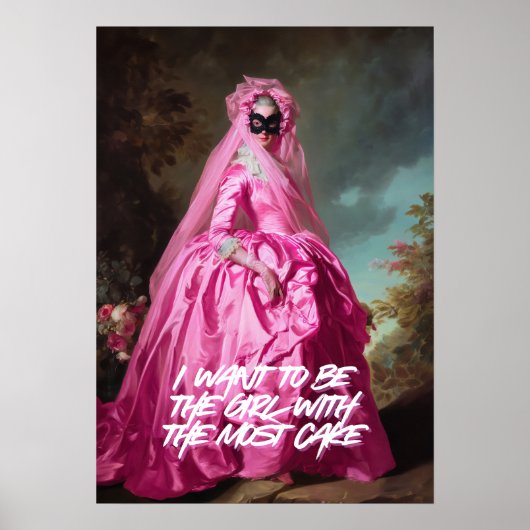 "Het meisje met de meeste taart" Poster (Voorkant)
