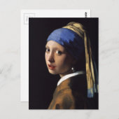 Het meisje met de Oorring van de Parel Briefkaart (Voorkant / Achterkant)
