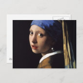 Het meisje met de parel briefkaart (Voorkant / Achterkant)