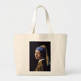 Het meisje met de parel dat Vermeer verdient Grote Tote Bag