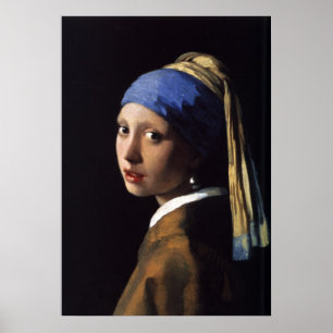Het meisje met de parel dat Vermeer verdient Poster
