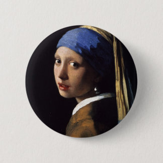 Het meisje met de parel dat Vermeer verdient Ronde Button 5,7 Cm
