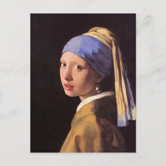 Het meisje met de parel die Vermeer verdient Briefkaart (Voorkant)