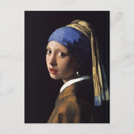 Het meisje met de parel die Vermeer verdient Briefkaart (Voorkant)