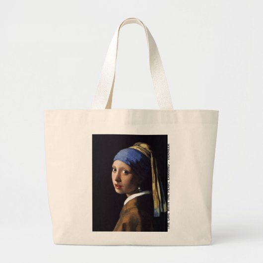 Het meisje met de parel die Vermeer verdient Grote Tote Bag (Voorkant)