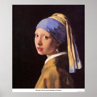 Het meisje met de parel die Vermeer verdient Poster