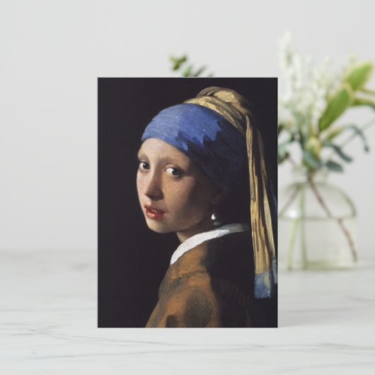 Het meisje met de parel kaart (Staand voorkant)