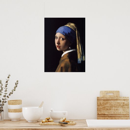 Het meisje met de parel poster (Keuken)