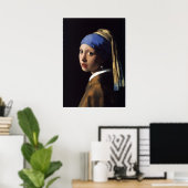 Het meisje met de parel van Vermeer Poster (Thuiskantoor)
