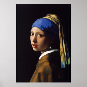 Het meisje met de parelaar die Johannes Vermeer on Poster