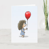 Het meisje met de rode ballon Kaart (Voorkant)