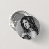 Het meisje met de roos Button (Voorkant /achterkant)