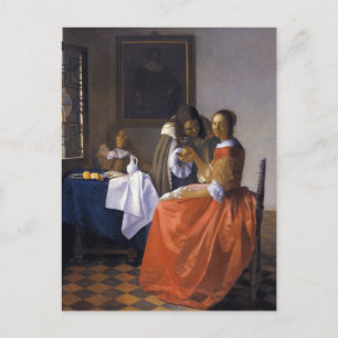 Het meisje met de Wineglass Briefkaart