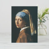 Het meisje met een parel bedankkaart (Staand voorkant)