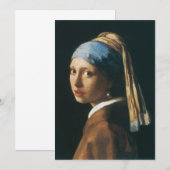 Het meisje met een parel bedankkaart (Voorkant / Achterkant)