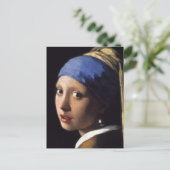 Het meisje met een parel dat in detail in de buurt briefkaart (Staand voorkant)