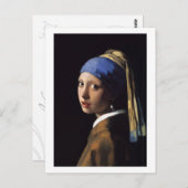Het meisje met een parel dat Johannes Vermeer verd Briefkaart (Voorkant / Achterkant)