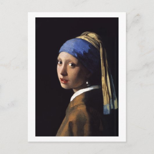 Het meisje met een parel dat Johannes Vermeer verd Briefkaart (Voorkant)