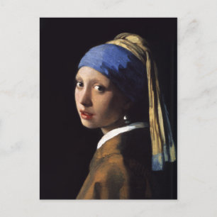 Het meisje met een parel dat Johannes Vermeer verd Briefkaart