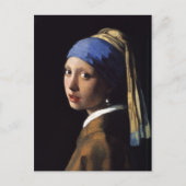 Het meisje met een parel dat Johannes Vermeer verd Briefkaart (Voorkant)