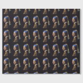 Het meisje met een parel dat Johannes Vermeer verd Cadeaupapier (Vlak)