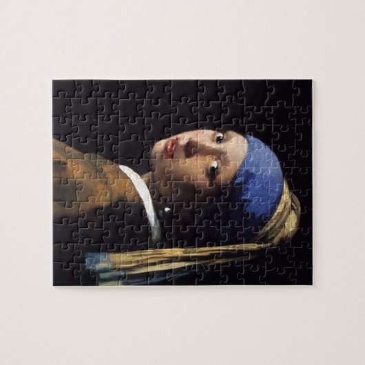 Het meisje met een parel dat Johannes Vermeer verd Legpuzzel (Horizontaal)