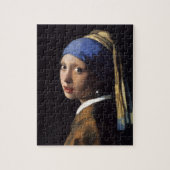 Het meisje met een parel dat Johannes Vermeer verd Legpuzzel (Verticaal)