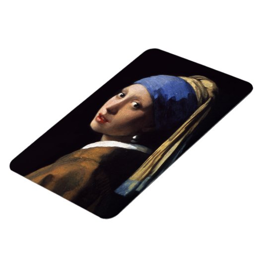 Het meisje met een parel dat Johannes Vermeer verd Magneet (Linkerzijde)