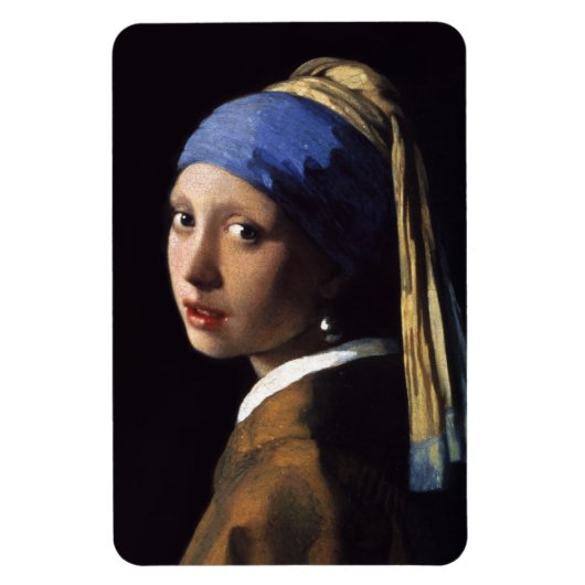 Het meisje met een parel dat Johannes Vermeer verd Magneet (Verticaal)