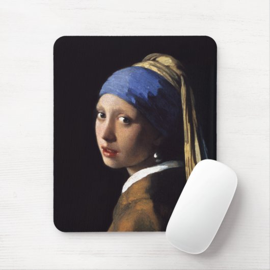 Het meisje met een parel dat Johannes Vermeer verd Muismat (Met muis)