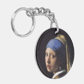 Het meisje met een parel dat Johannes Vermeer verd Sleutelhanger (Voorkant Links)