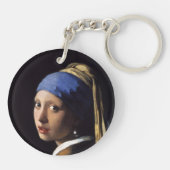 Het meisje met een parel dat Johannes Vermeer verd Sleutelhanger (Achterkant)