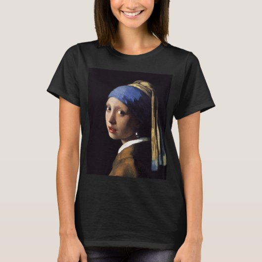 Het meisje met een parel dat Johannes Vermeer verd T-shirt (Voorkant)