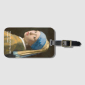 Het meisje met een parel die Bagagelabel verdient (Voorkant (horizontaal))